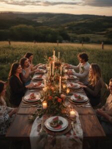 meadow style tablescape