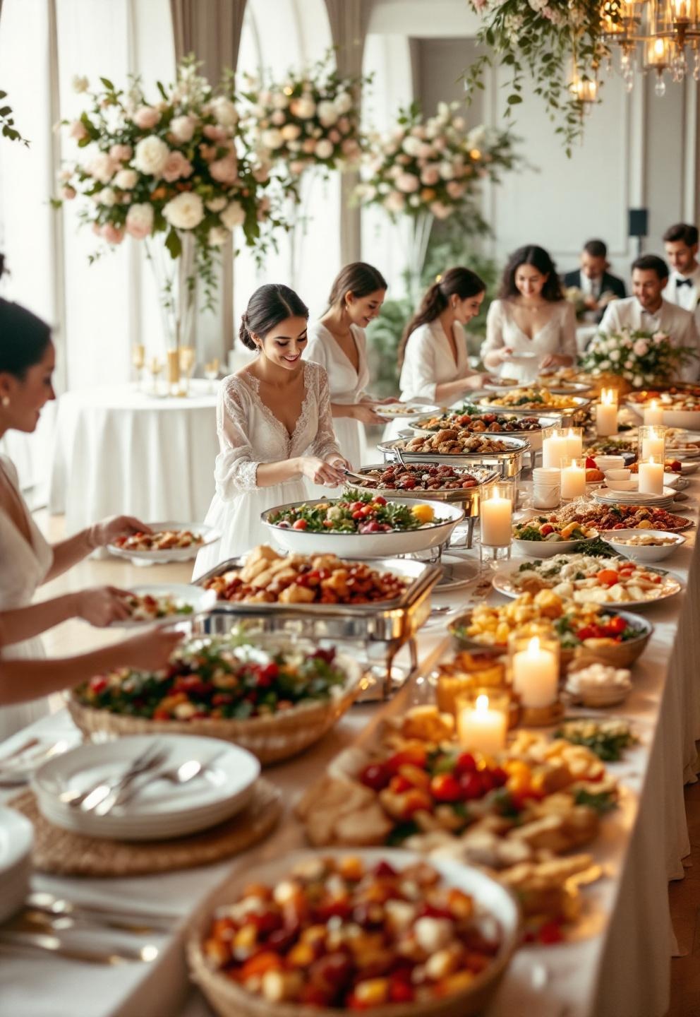buffet catering: 12 Smart Guide to Cut Wedding Costs 2 buffet catering - Illustration 1