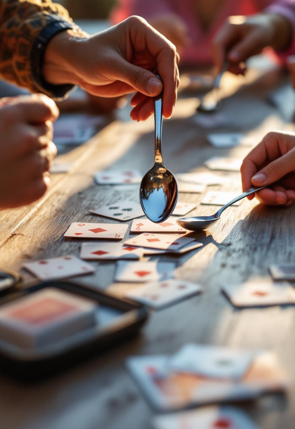Spoons Game: 5 Ultimate Steps For Amazing Family Fun 2 spoons game card deck and spoons in case travel games for kids