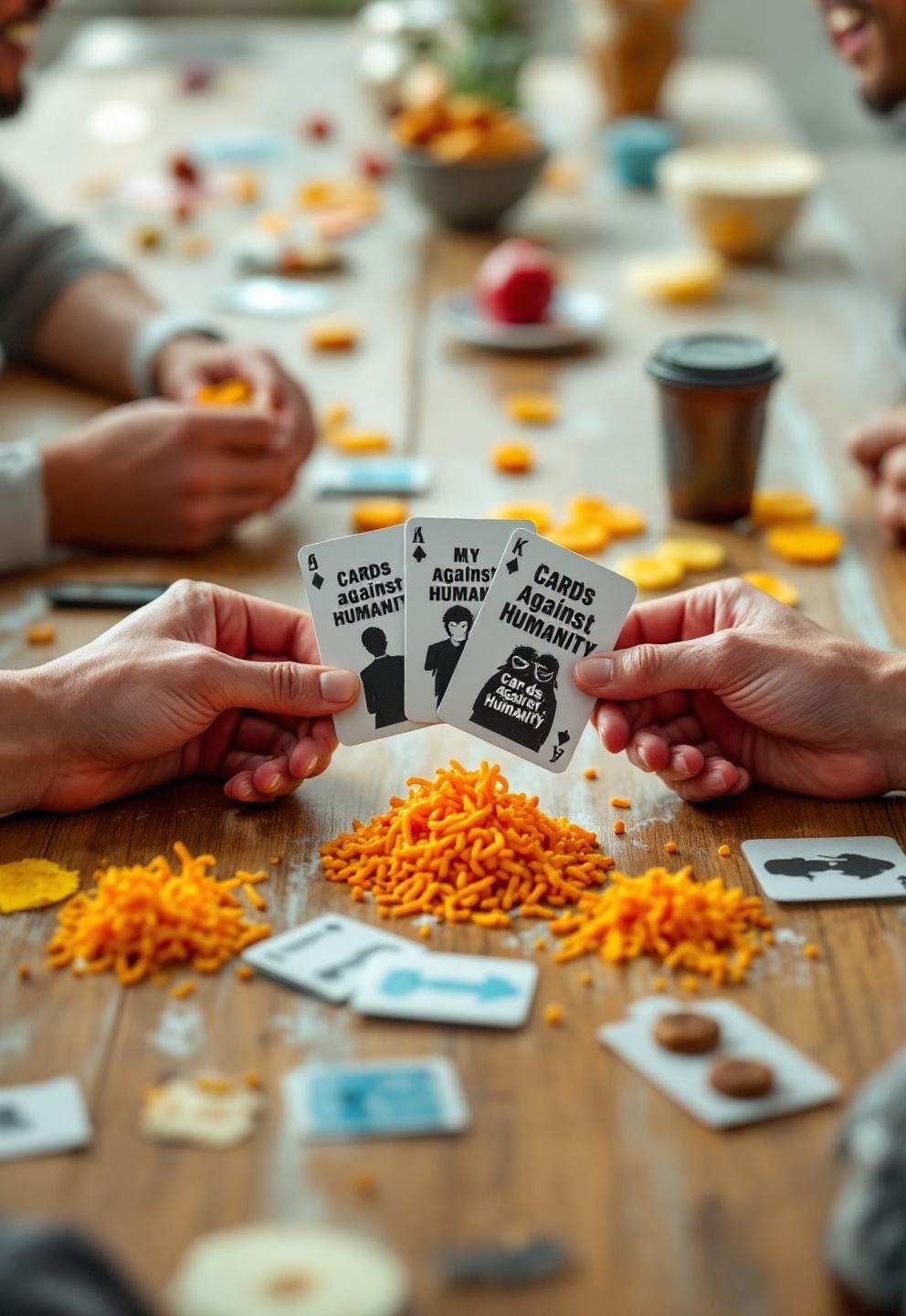 card games - Cards Against Humanity group gameplay laughter