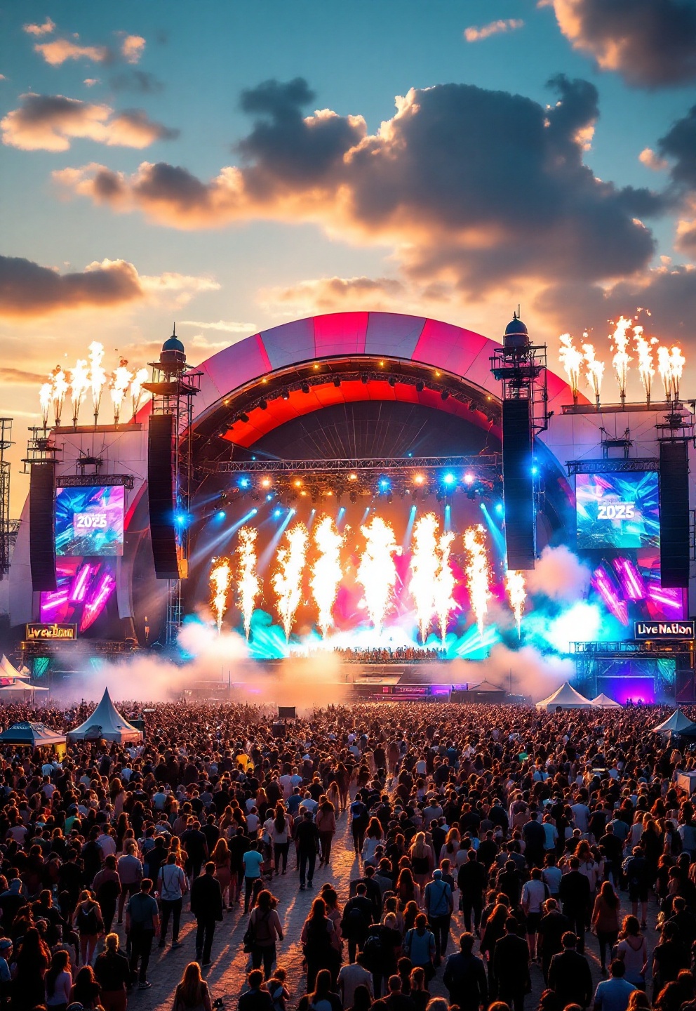 live nation festival: 10 Amazing Secrets for Big Impact 2 live nation festival main stage crowd at sunset