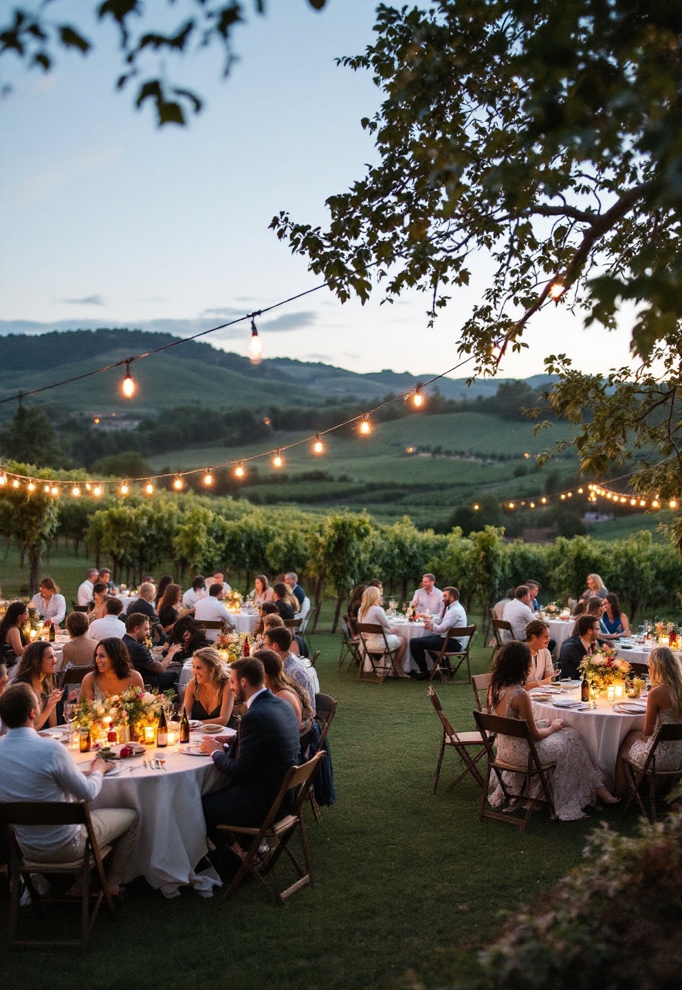 Vineyard wedding venues: What to budget, when to book 4 Minimalist wine estate wedding table with local seasonal flowers, showing blend of classic and rustic styling